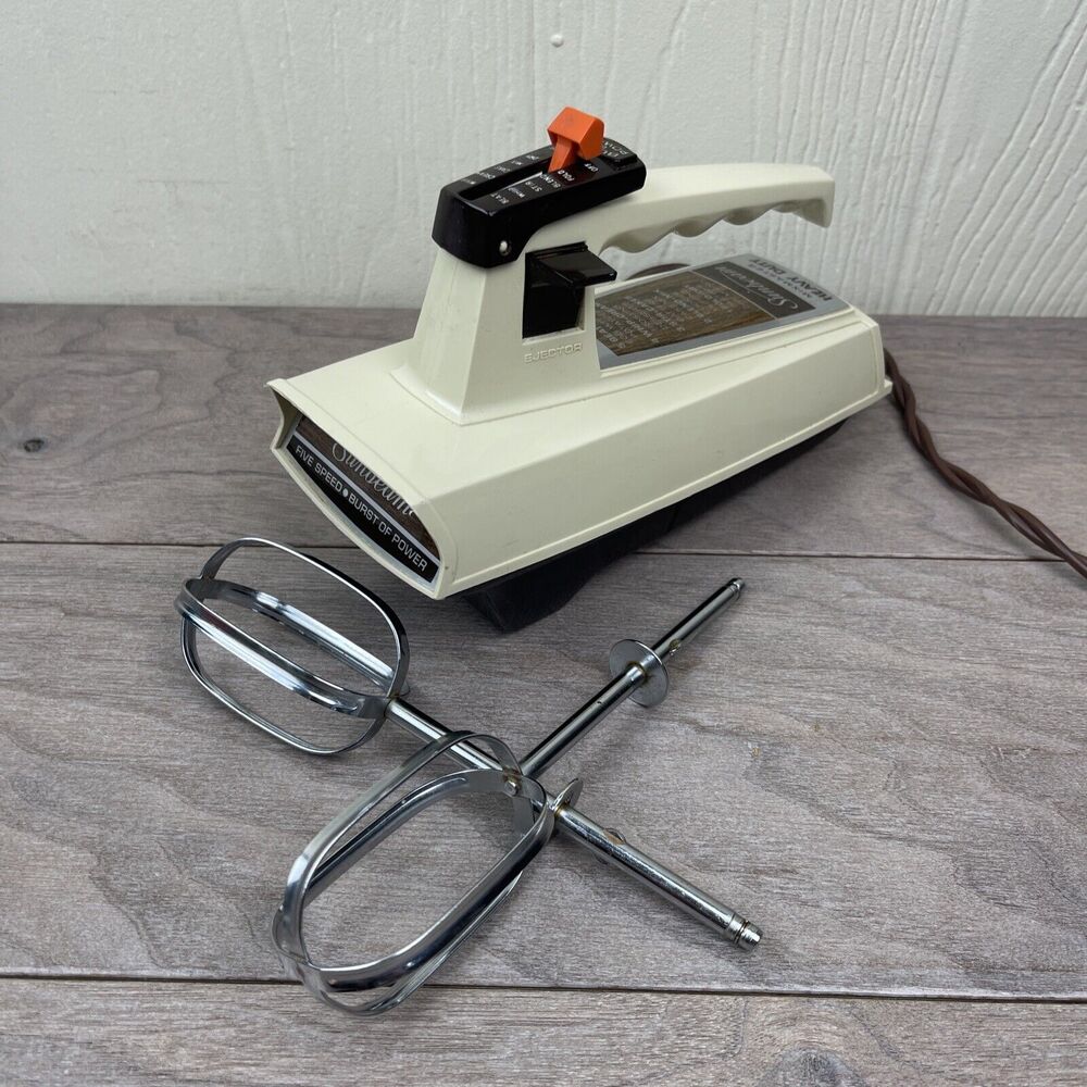 Vintage Sunbeam Heavy Duty Burst Of Power Mixmaster Electric Hand Mixer 5 Speed